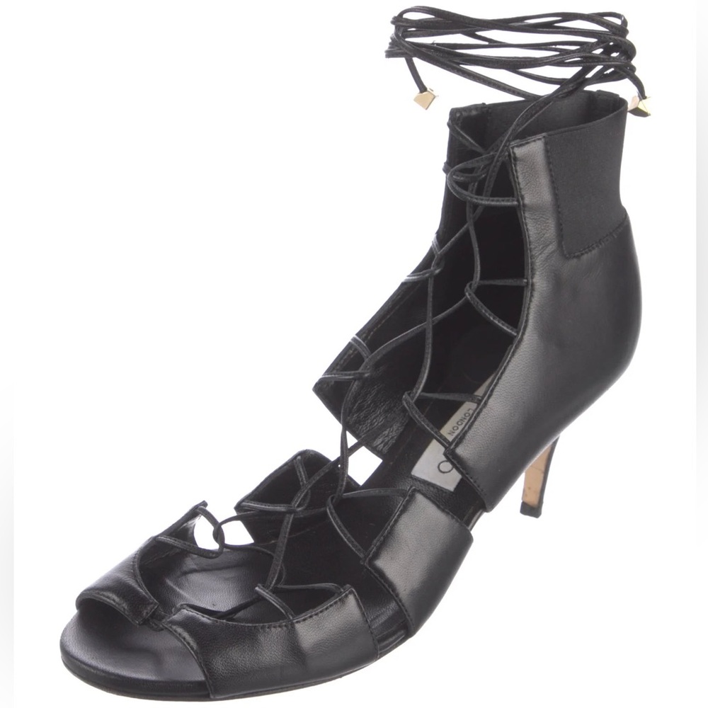 Jimmy Choo Authentic Black Leather Heels
